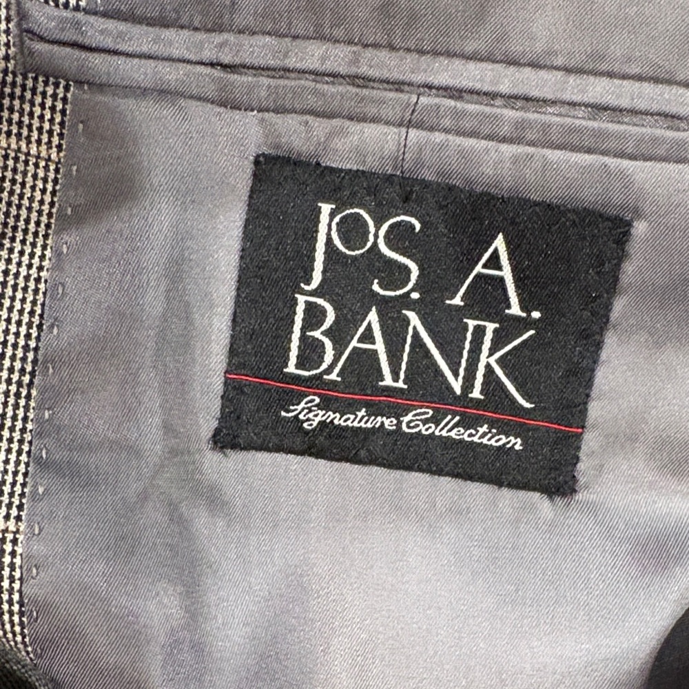 Jos. A. Bank Brown & Gray Windowpane Sport Coat with Subtle Check 48R - Picture 6 of 6